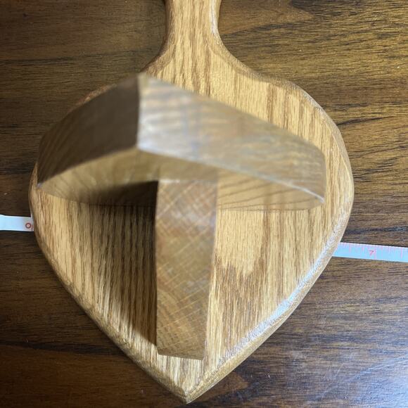 Wooden Heart Cross Shelf Handmade With Character, Primitive Cottage Aesthetic - Picture 7 of 9